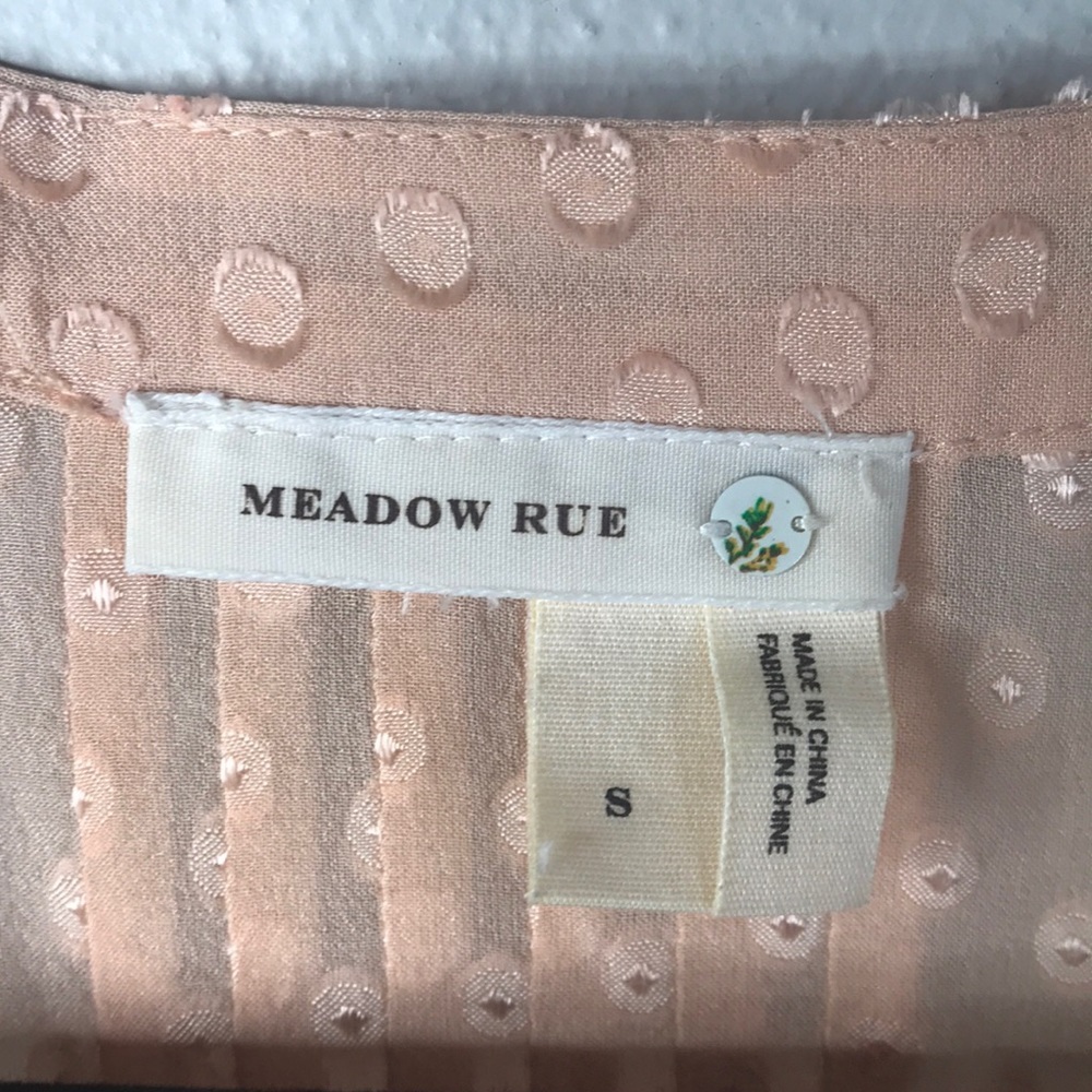 ANTHROPOLOGIE MEADOW RUE Adoria Silk Blouse Small - Picture 4 of 8